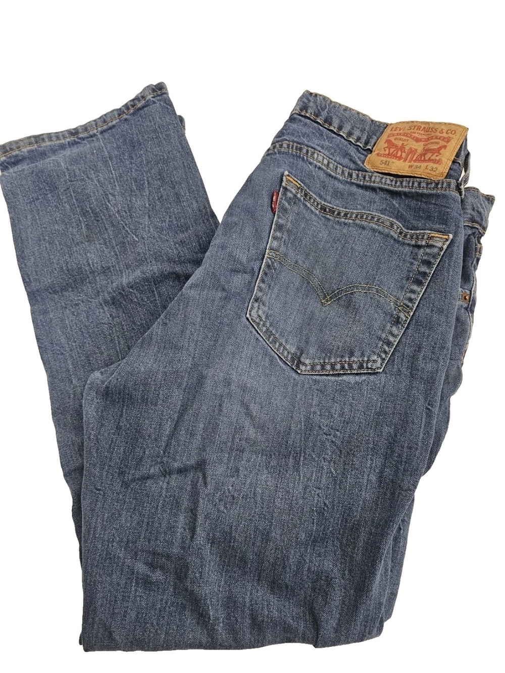 Levi's 541 Men's Blue Jeans Size 34x29 Athletic Straight Leg Denim Medium Wash